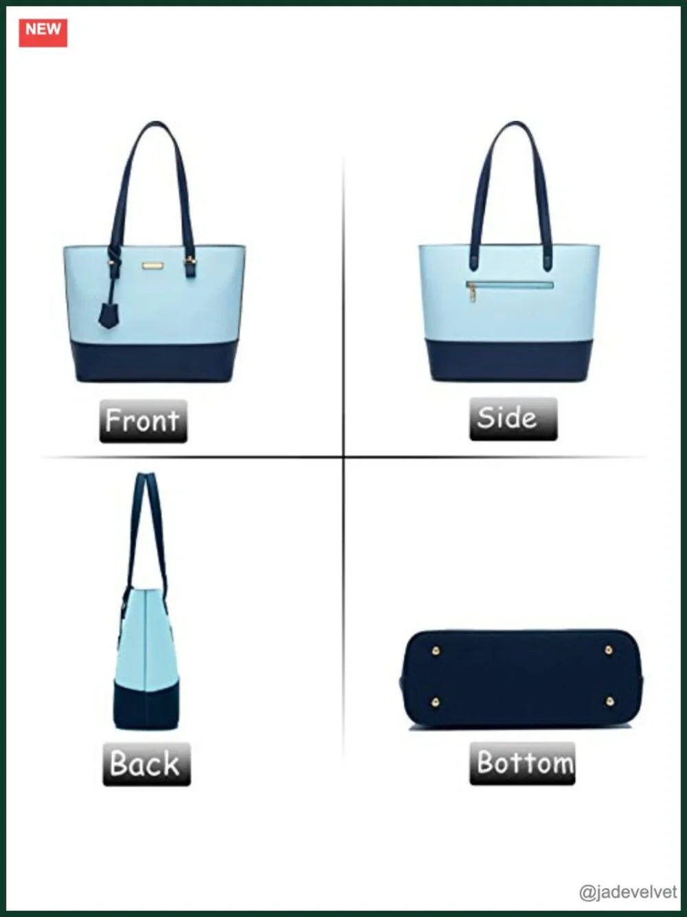 Faux Leather Satchel Shoulder Tote with Wallet, Top Zipper Closure